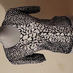 JONES New York NY Collection Black & White Cardigan Twin Sweater Set, Size PS